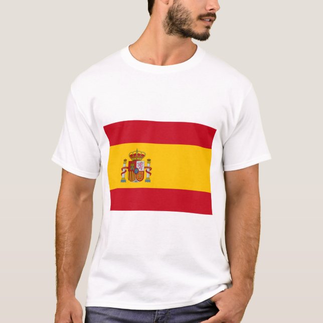 Spanska Flagga (Spanien) T Shirt (Framsida)
