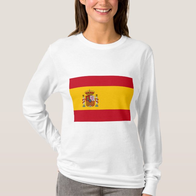 Spanska Flagga (Spanien) T Shirt (Framsida)