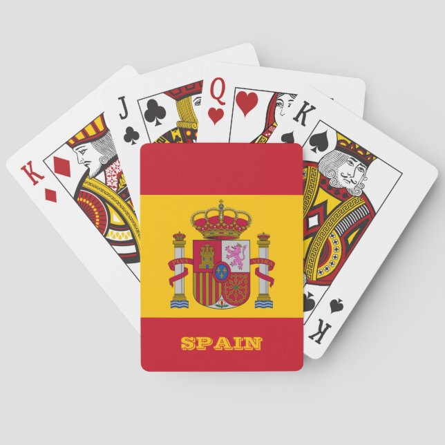 Spanska Flagga, spanska spelkort (Baksidan)