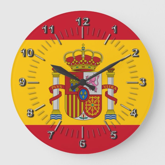 Spanska flagga stor klocka (Front)