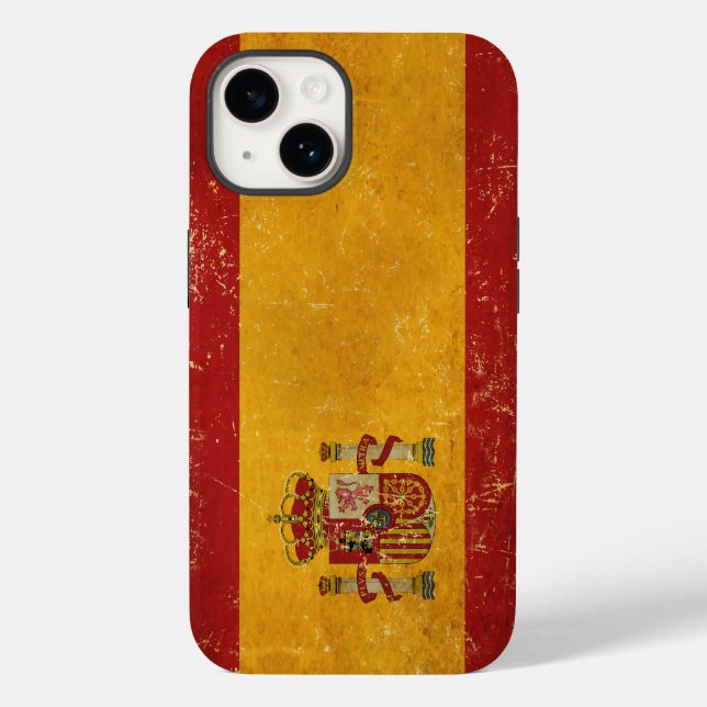 Spanska Flagga Vintage Grunge (Baksida)