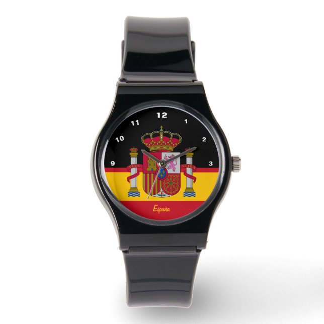 Spanska Flagga Watch, Spanien, España mode /sport Armbandsur (Framsida)