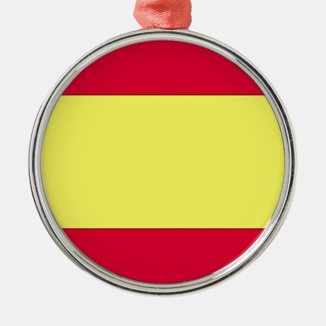 Spanska flaggan julgransprydnad metall (Framsidan)