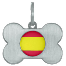 Spanska flaggan namnbricka husdjur