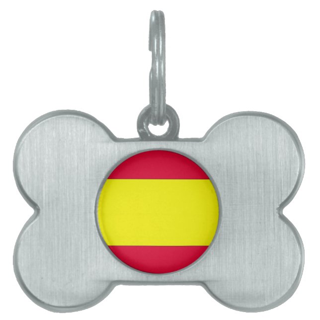 Spanska flaggan namnbricka husdjur (Framsidan)