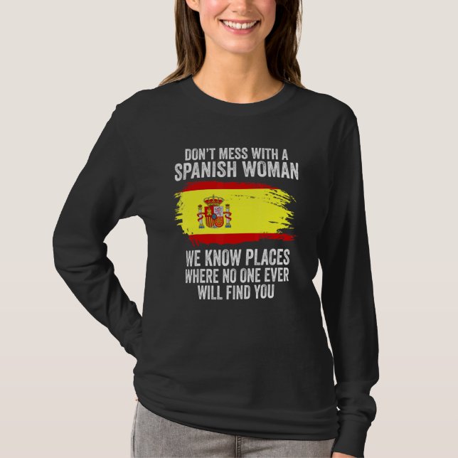 Spanska flaggan Spanien T Shirt (Framsida)