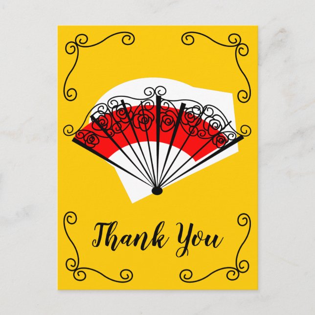 Spanska fläkthörn Tack vertical Vykort (Framsida)