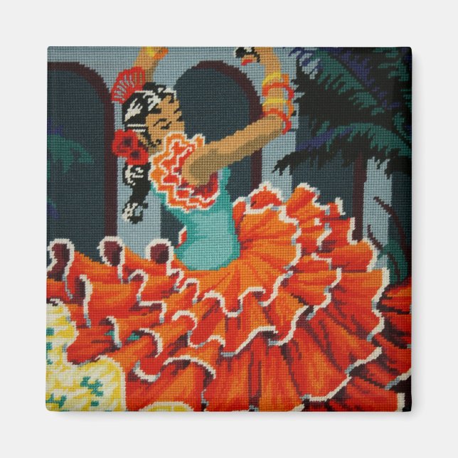 Spanska Flamenco Dancer Magnet (Framsidan)