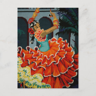 Spanska Flamenco Dancer-postkort Vykort