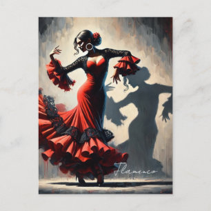 Spanska Flamenco Dancer Vykort