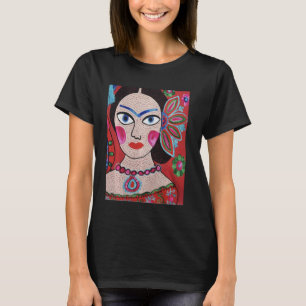 Spanska Flamenco Flower Boho Girl Woman T Shirt