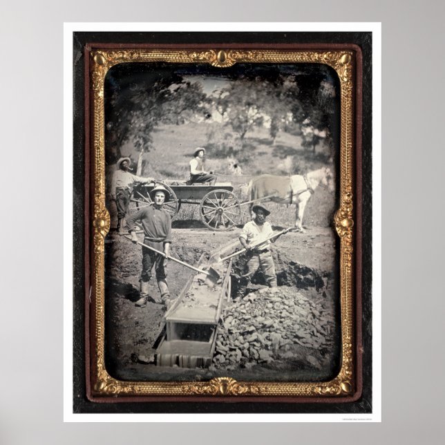 Spanska Flat, 1852 av Joseph Blaney Starkweather Poster (Framsidan)