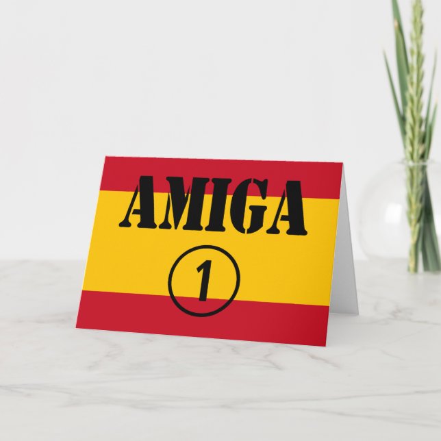 Spanska flickavänner: Amiga Numero Uno Kort (Framsida)
