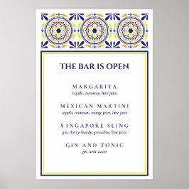 Spanska flottans gula kakel Signature Cocktail V1 Poster