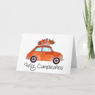 Spanska födelsedag: Retro Fiat 500 Kort