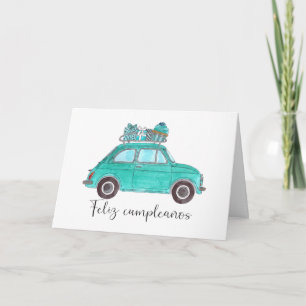 Spanska födelsedag: Retro Fiat 500 Kort