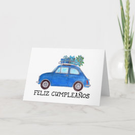 Spanska födelsedag: Retro Fiat 500 Kort