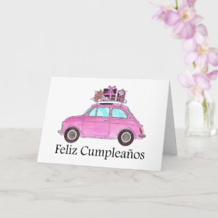 Spanska födelsedag: Retro Fiat 500 Kort