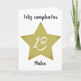 Spanska födelsedagskort Feliz 13 Cumpleaños Kort