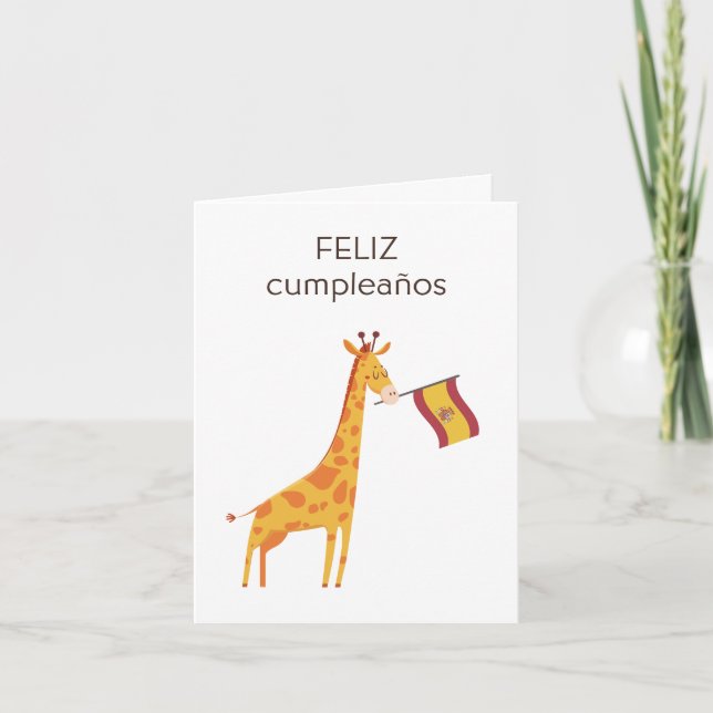 Spanska födelsedagskort - feliz cumpleaños kort (Framsida)