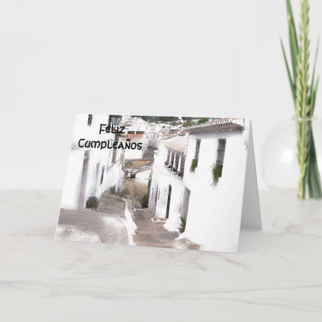 Spanska födelsedagskort, gata kort (Framsida)