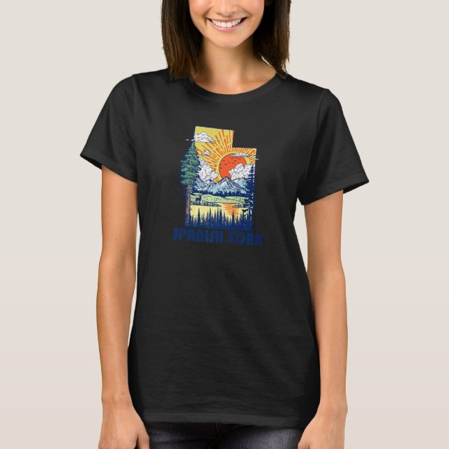 Spanska fork Utah Nature State Pride Mountains Ret T Shirt (Framsida)