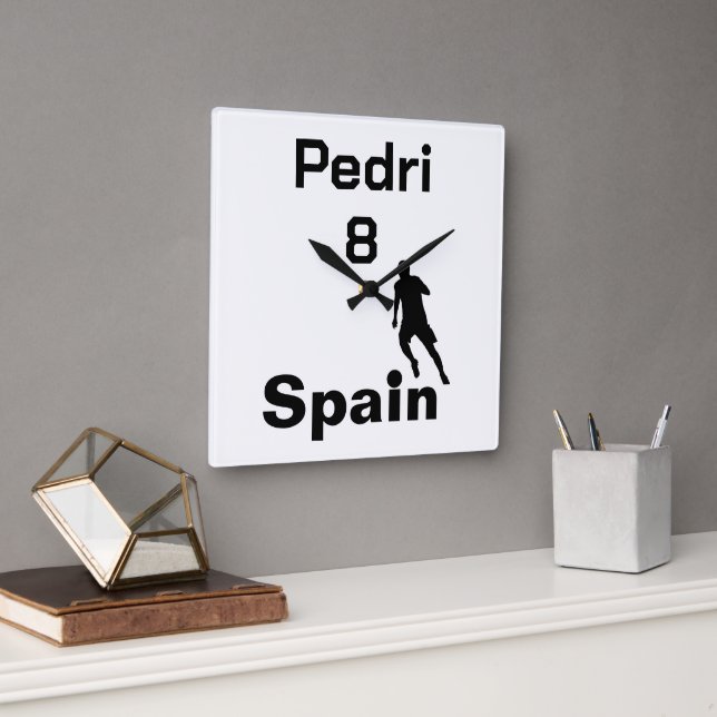 Spanska fotbollen, anpassadet fyrkantig klocka (Kontor)