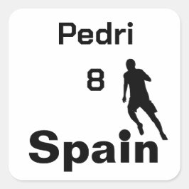 Spanska fotbollen, anpassadet fyrkantigt klistermärke