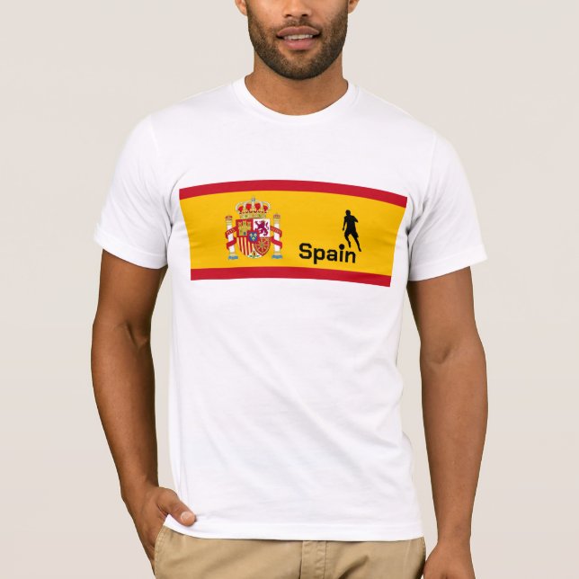 Spanska fotbollen, anpassadet t shirt (Framsida)