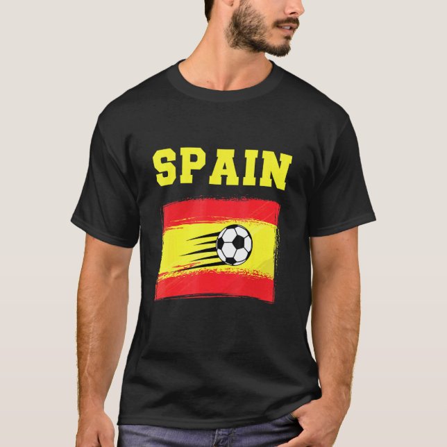 Spanska fotbollsarenan - För manar Flagga T Shirt (Framsida)