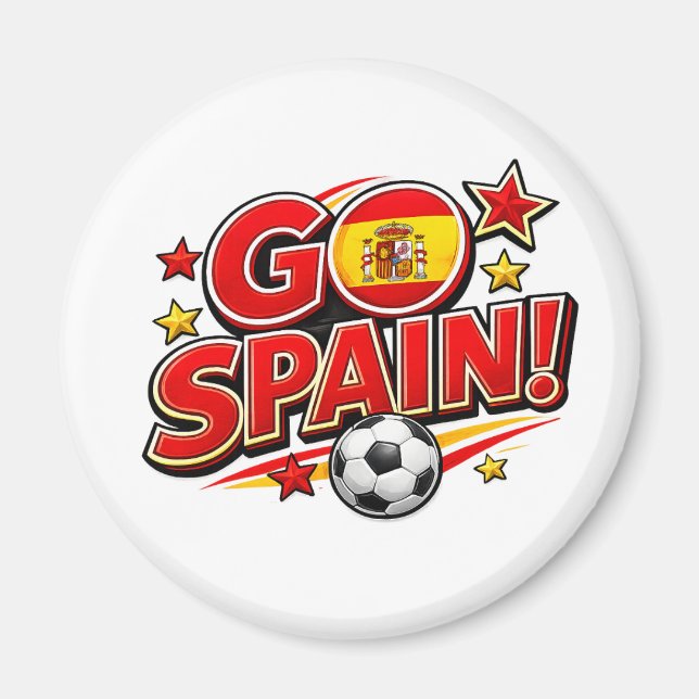 SPANSKA Fotbollsfan  | Patriotiska Spanien Fötter Magnet (Framsidan)