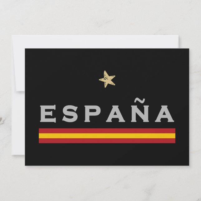 Spanska fotbollsmatchen Fläkt (Spanien) Inbjudningar (Framsida)