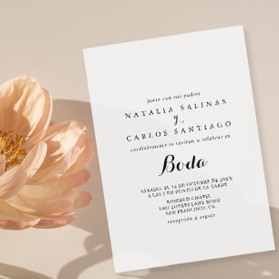 Spanska Front & Back Boda Inbjudningar