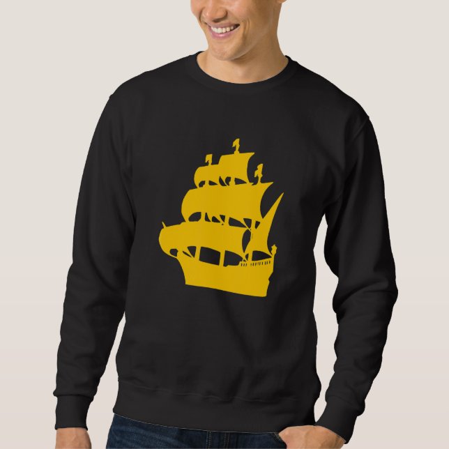Spanska Galleon-Frakten Lång Ärmad Tröja (Framsida)