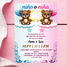 Spanska genderna avslöjar Nino o Nina Bear