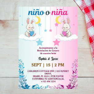 Spanska genderna avslöjar Nino o Nina Inbjudningar
