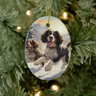 Spanska Gift for Hundälskare Hundar, Family Hund G Julgransprydnad Keramik