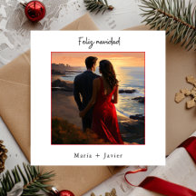 Spanska Glad Jul Elegant Kalligrafi Foto