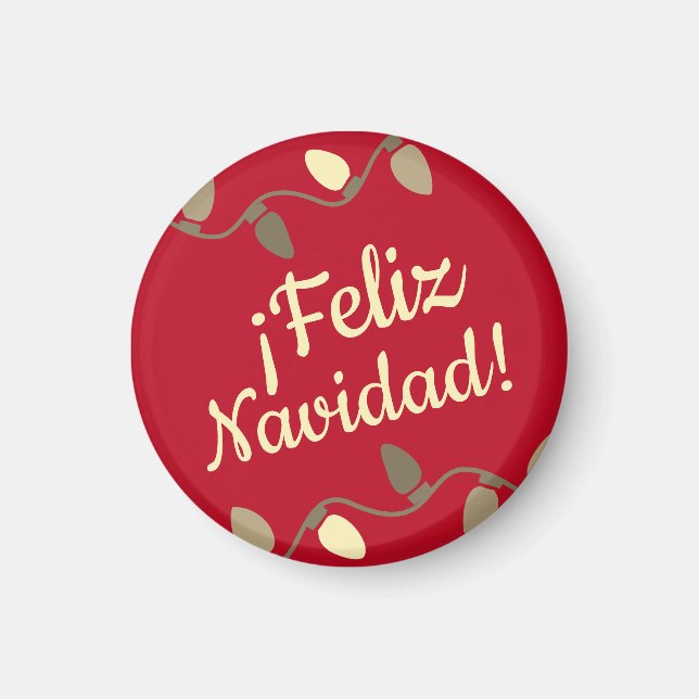 Spanska God jul Feliz Navidad Magnet (Framsidan)