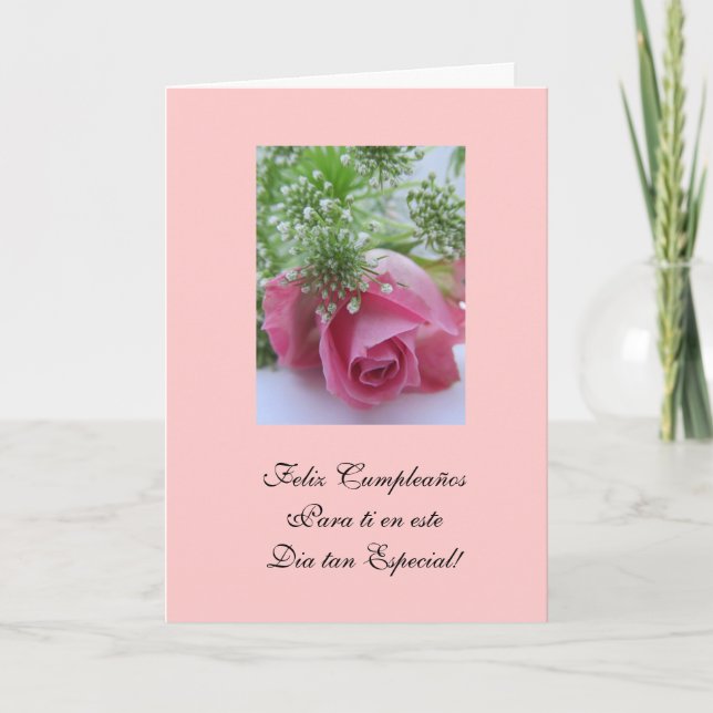 Spanska: Grattis på födelsedagen/ Feliz Cumpleanos Kort (Framsida)