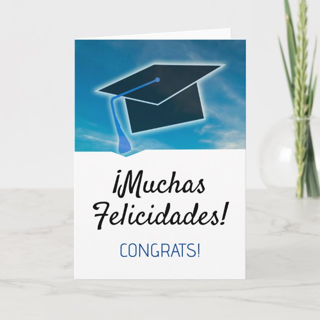 Spanska Grattisar Muchas Felicidades Kort (Framsida)