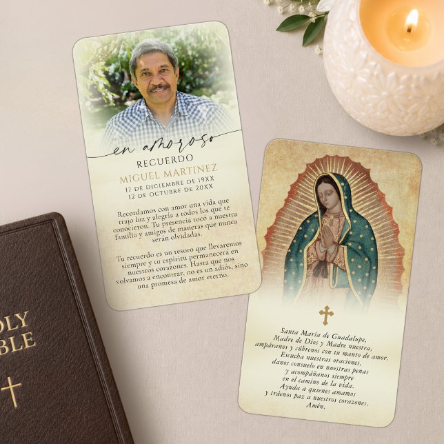 Spanska Guadalupe-böneminneskortsfoton Visitkort (Skapare uppladdad)