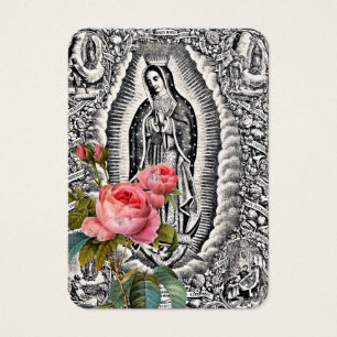 Spanska Guadalupe Mary Funeral Prayer Heliga Card Visitkort