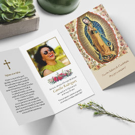 Spanska Guadalupe Prayer Sympathy Cards Kort