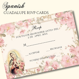 Spanska Guadalupe Rosa Blommigt Religiösa OSA Kort
