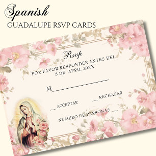 Spanska Guadalupe Rosa Blommigt Religiösa OSA Kort