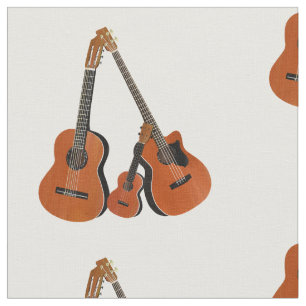 Spanska Guitar Acoustic Bass and Ukulele Tyg