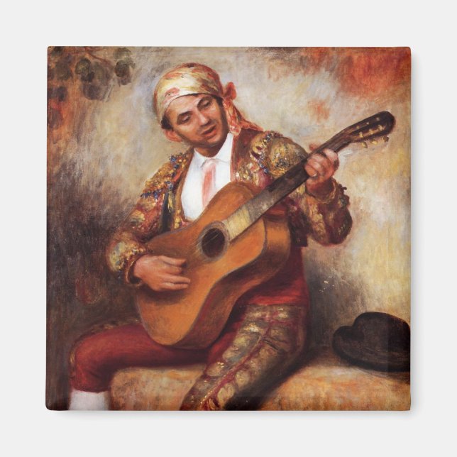 Spanska Guitarist (av Pierre-August Renoir) Magnet (Framsidan)