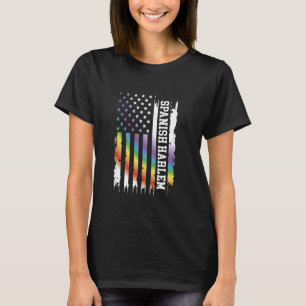 Spanska Harlem United Stater Distress Rainbow w T Shirt