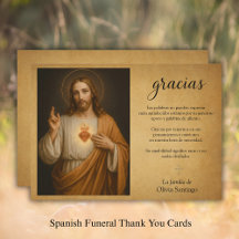 Spanska Helig Heart Funeral Tack